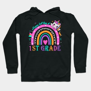 1st Grade Happy Last Day Of School Teacher Students Unicorn Hoodie